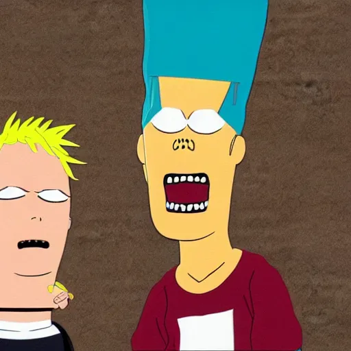 Prompt: Beavis and Butthead in South Park