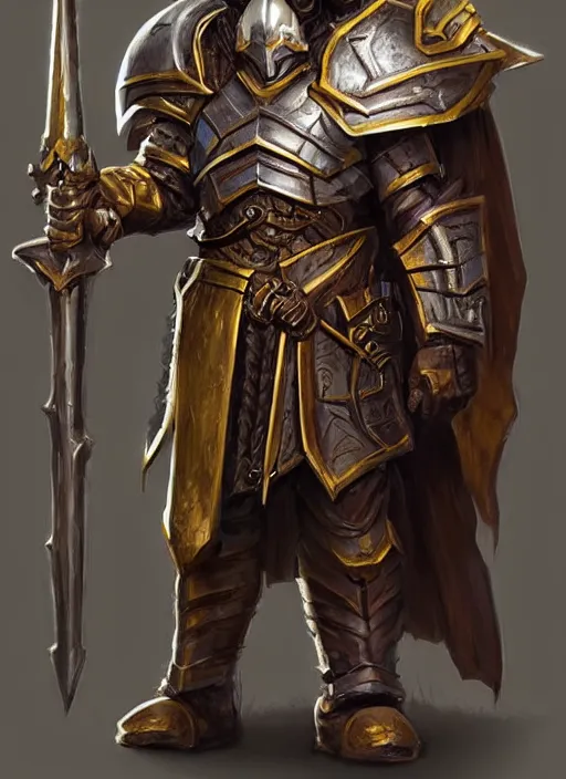 Image similar to paladin wearing helmet detailed, ultra detailed fantasy, dndbeyond, bright, colourful, realistic, dnd character portrait, full body, pathfinder, pinterest, art by ralph horsley, dnd, rpg, lotr game design fanart by concept art, behance hd, artstation, deviantart, hdr render in unreal engine 5