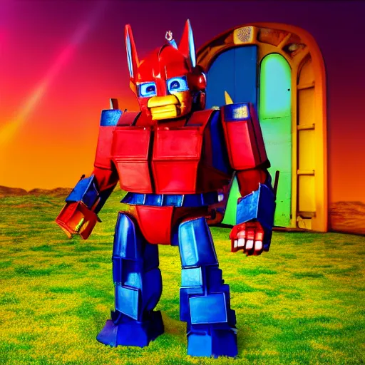 Image similar to Optimus Prime on the teletubbies, 4k