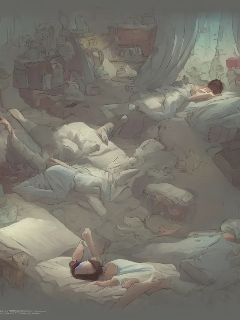 Image similar to when i lay me down to sleep by disney concept artists, blunt borders, rule of thirds