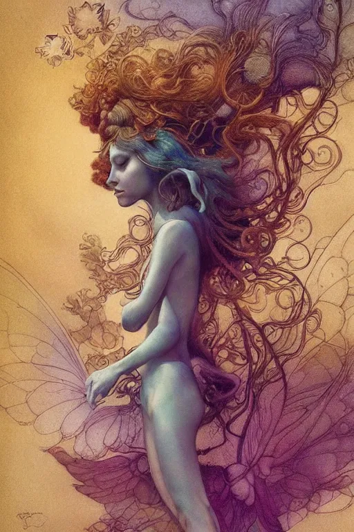 Prompt: a faerie, golden ratio, detailed, rainbowshift, by jean - baptiste monge and maxfield parrish and artgerm