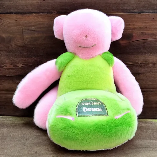 Image similar to a very soft persian pink plush john deere with pluche