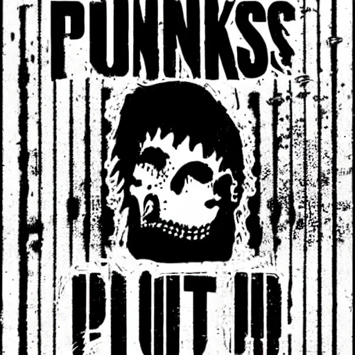 Image similar to punks not dead!, exploited, clash, punk rock album cover art style, grunge, no future