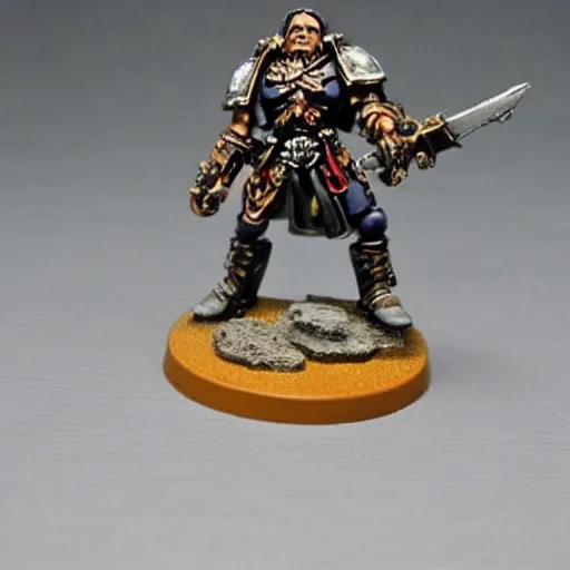 Image similar to warhammer mini of Anthony Fauci. Detailed figures.