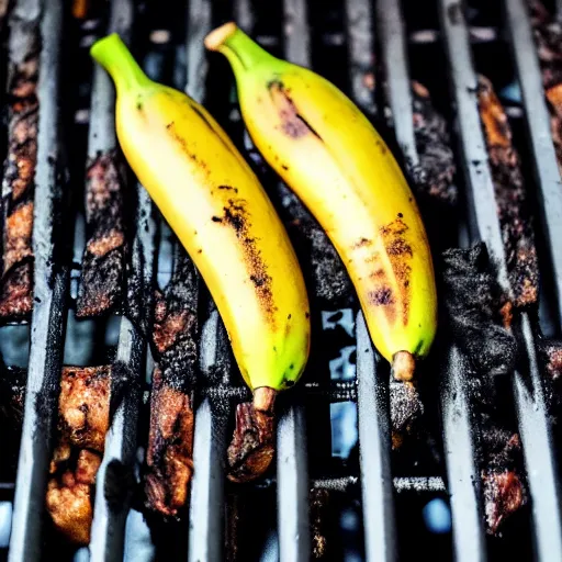 Image similar to a banana cooking on a charcoal grill