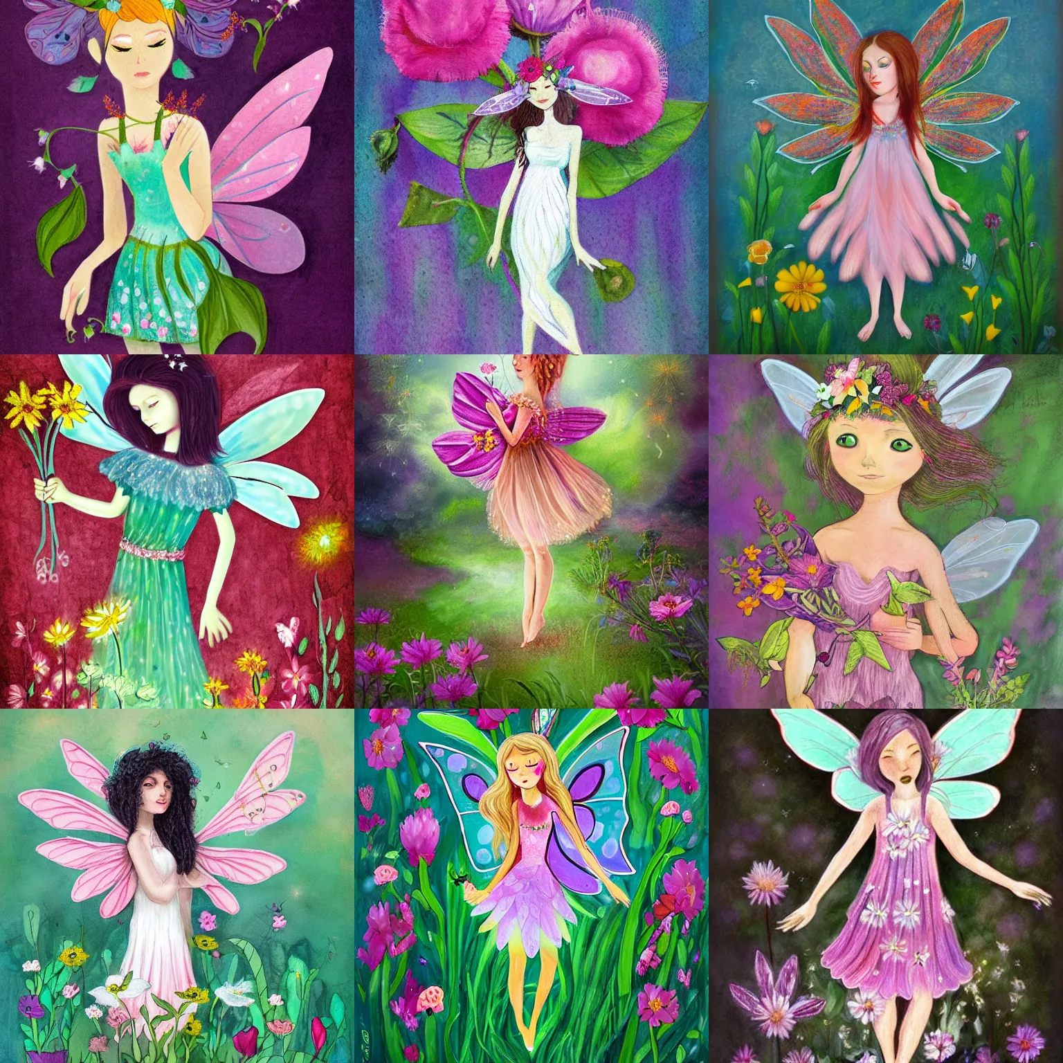 Prompt: flower fairy by minna sundberg