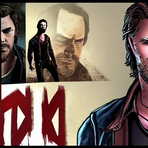 Image similar to portrait of chris hemsworth in style of telltale games the walking dead