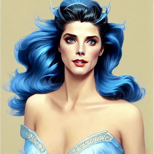 Prompt: Ashley Greene's face combined with Grace Kelly's face with blue hair as Bat Girl, western, D&D, fantasy, intricate, elegant, highly detailed, digital painting, artstation, concept art, matte, sharp focus, illustration, art by Artgerm and Greg Rutkowski and Alphonse Mucha