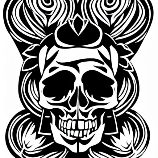 Image similar to rose n skull tattoo vector art