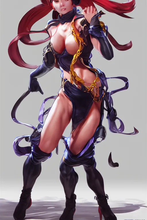 Image similar to Cammy from sf for blade and soul concept art on a render by the artist Hyung tae Kim , Jiyun Chae, Joe Madureira, trending on Artstation by Hyung tae Kim, artbook, Stanley Artgerm Lau, WLOP, Rossdraws