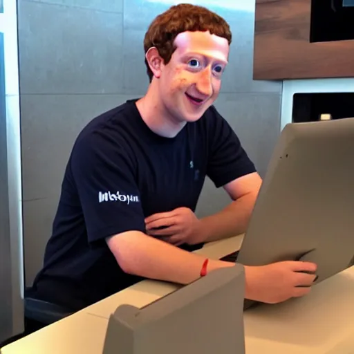 Image similar to mark zuckerberg working at mcdonalds
