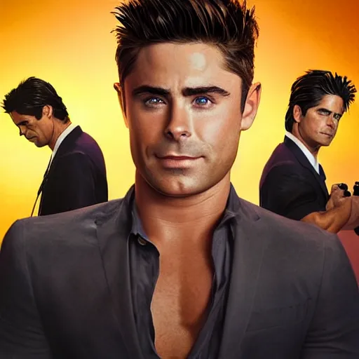 Prompt: zac efron, john stamos and rob lowe, police photo mug, photoshoot, sharp details, face photo, face details sharp, by donato giancola and greg rutkowski and wayne barlow and zdzisław beksinski, eyeballs, product photography, action figure, sofubi, studio lighting, colored gels, colored background,