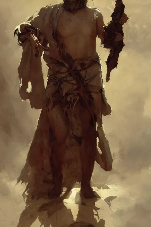 Image similar to a full body portrait of the ancient historical biblical evil pagan king ahab of Israel by craig mullins and marc simonetti, Ross Tran and WLOP, by Andrew Wyeth and Gerald Brom, In the style of John singer Sargent and James gurney, ARTSTATION, cgsociety, polycount, character design, CINEMATIC, AWE INSPIRING, BEAUTIFUL, ART GERM