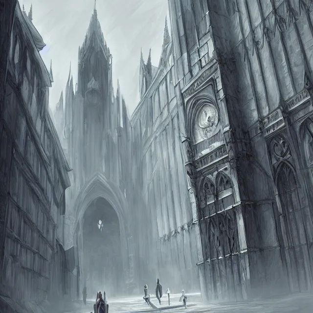 Prompt: a artist's concept art of kredik shaw, mistborn, gothic architecture, enrich, victor