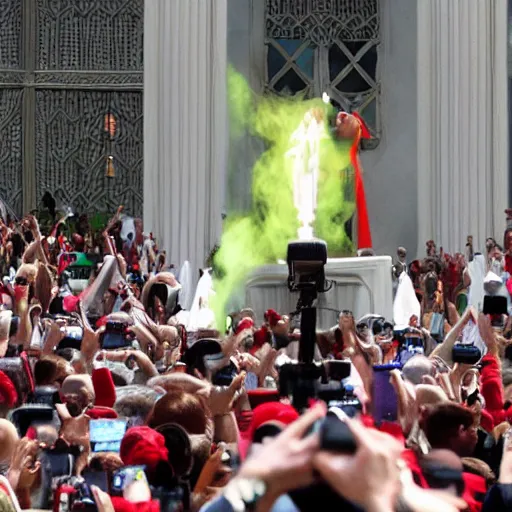 Image similar to hulk hogan as the new pope, dslr photo