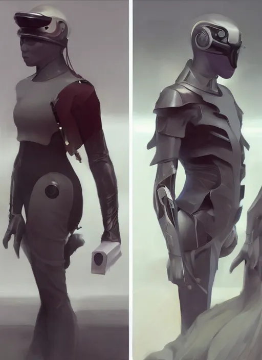 Image similar to future fashion futurism as thufir hawat, human computer, VR headset, cyber augmentation implant, digital art from artstation by Ruan Jia and Mandy Jurgens and Artgerm and william-adolphe bouguereau