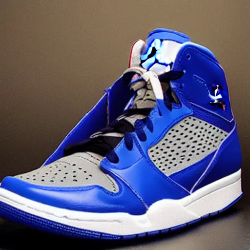 Image similar to jordan sneakers based off sonic