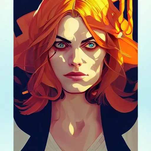 Image similar to Joshua Middleton comic art, pretty female Phoebe Tonkin, pirate, eye patch over one eye, evil smile, symmetrical face, symmetrical eyes, pirate clothing, long wavy blonde hair, full body:: sunny weather::