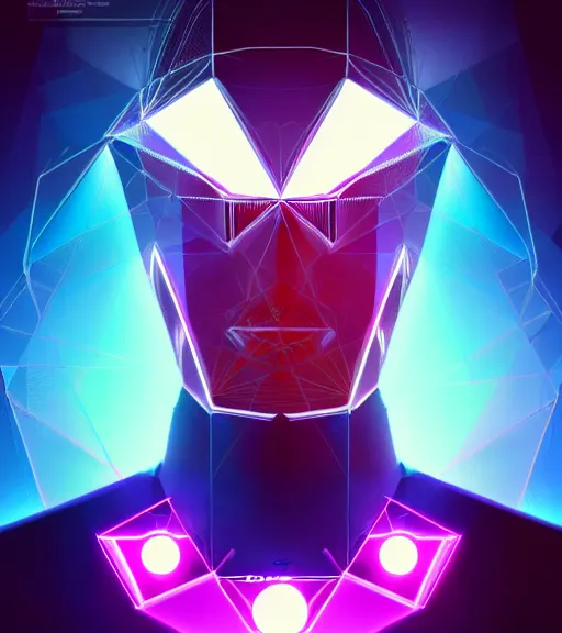 Image similar to symmetry!! european prince of technology, solid cube of light, hard edges, product render retro - futuristic poster scifi, lasers and neon circuits, handsome european prince, intricate, elegant, highly detailed, digital painting, artstation, concept art, smooth, sharp focus, illustration, dreamlike, art by artgerm