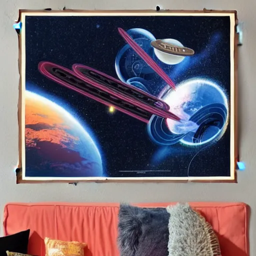 Prompt: paul rossi space poster