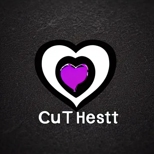 Prompt: cut crystal heart logo