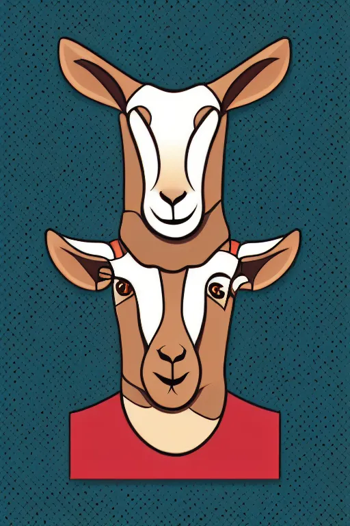 Prompt: Portrait of a drug dealer goat, sticker, andromorphic, colorful, illustration, highly detailed, simple, smooth and clean vector curves, no jagged lines, vector art, smooth