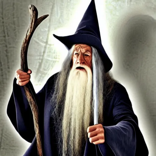 Image similar to Gandalf as Defense against the Dark Arts teacher in Hogwarts