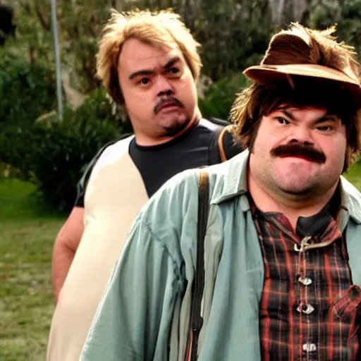 Image similar to jack black dressed as rickety cricket from always sunny in philadelphia