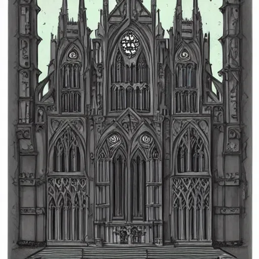 Image similar to warhammer 4 0 0 0 0, gothic architecture, art by paul dainton