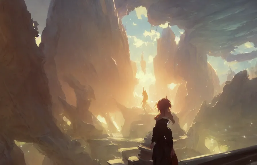 Image similar to greg manchess concept art of a the loopring dimension, key visual, ambient lighting, highly detailed, digital painting, artstation, concept art, sharp focus, by makoto shinkai and akihiko yoshida and hidari and wlop and greg rutkowski