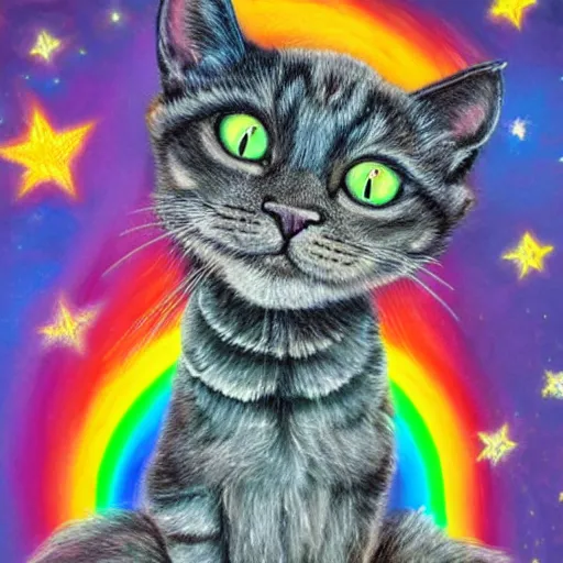 Image similar to rainbow cosmic cat