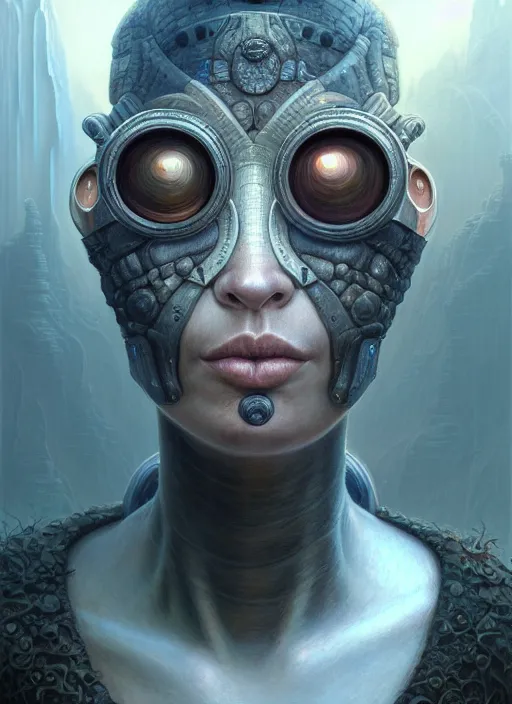 Image similar to closeup portrait shot of a cyclops in a scenic dystopian environment, intricate, elegant, highly detailed, centered, digital painting, artstation, concept art, smooth, sharp focus, illustration, artgerm, tomasz alen kopera, peter mohrbacher, donato giancola, joseph christian leyendecker, wlop, boris vallejo