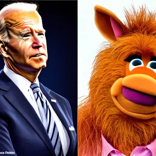 Prompt: joe biden cast as alf, still from the show alf, 8 k, high detail,