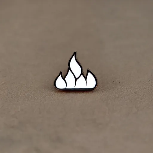 Image similar to retro minimalistic clean fire warning enamel pin