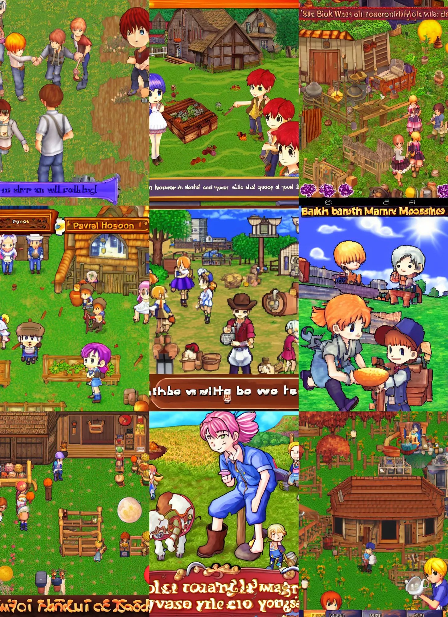 Prompt: screenshot harvest moon