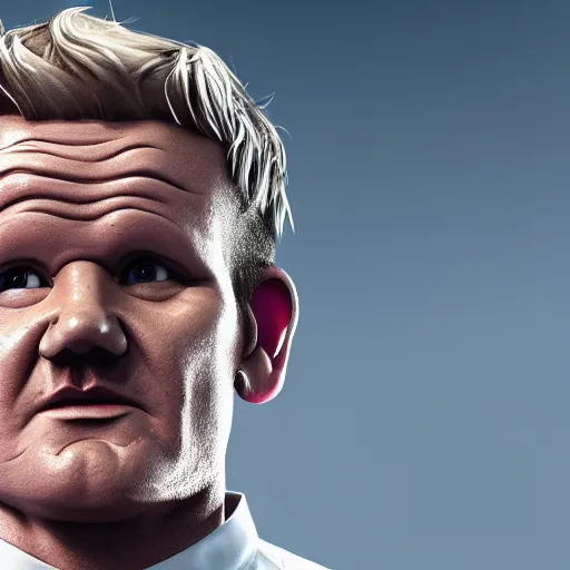 Image similar to photorealistic gordon ramsay standing atop mount olympus. hyperdetailed photorealism, 1 0 8 megapixels, amazing depth, high resolution, 3 d shading, 3 d finalrender, 3 d cinematic lighting, glowing rich colors, psychedelic overtones, artstation concept art.