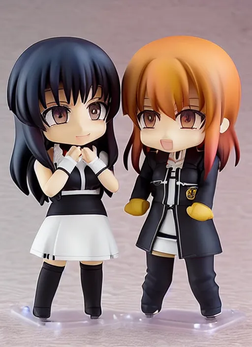Image similar to an anime nendoroid of rock and marty figurine, detailed product photo