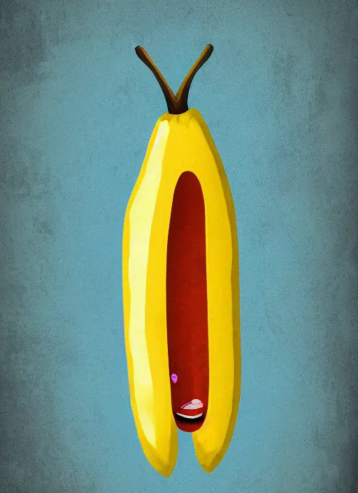 Prompt: character portrait of an angry banana pointing at the camera, digital art, 4k