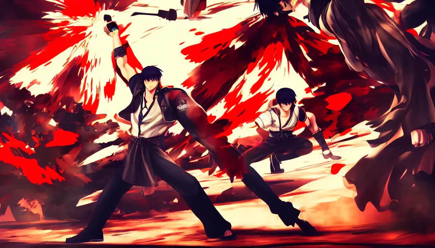 Prompt: concept art from kof snk 2 0 0 0 by jama jurabaev, cel shaded, cinematic shot, trending on artstation, high quality, brush stroke, amusement park on a old civilization