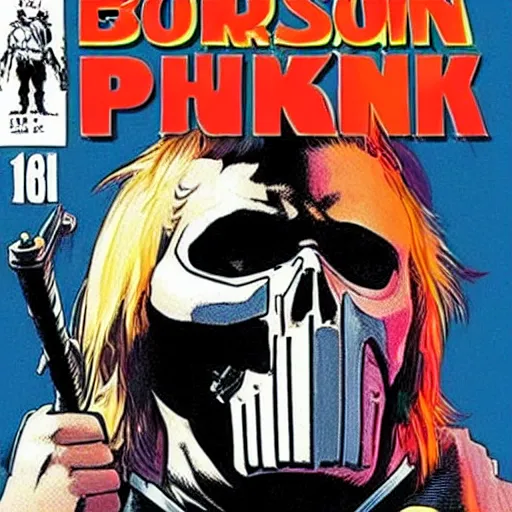 Image similar to boris johnson as the punisher, comic book, superb resolution