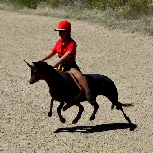 Prompt: chihuahua riding a horse