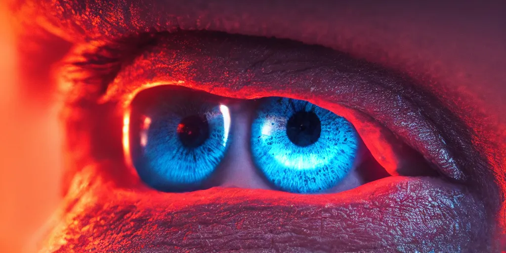 Prompt: an extreme close - up portrait of a neon glowing human eye, photographic filter, unreal engine 5, realistic, hyperdetailed, 8 k, cinematic, volumetric lighting, very realistic effect, hd, hdr, 4 k, sharp focus, octane render, ultra detailed, high resolution, trending on artstation in the style of albert dros glowing rich colors powerful imagery