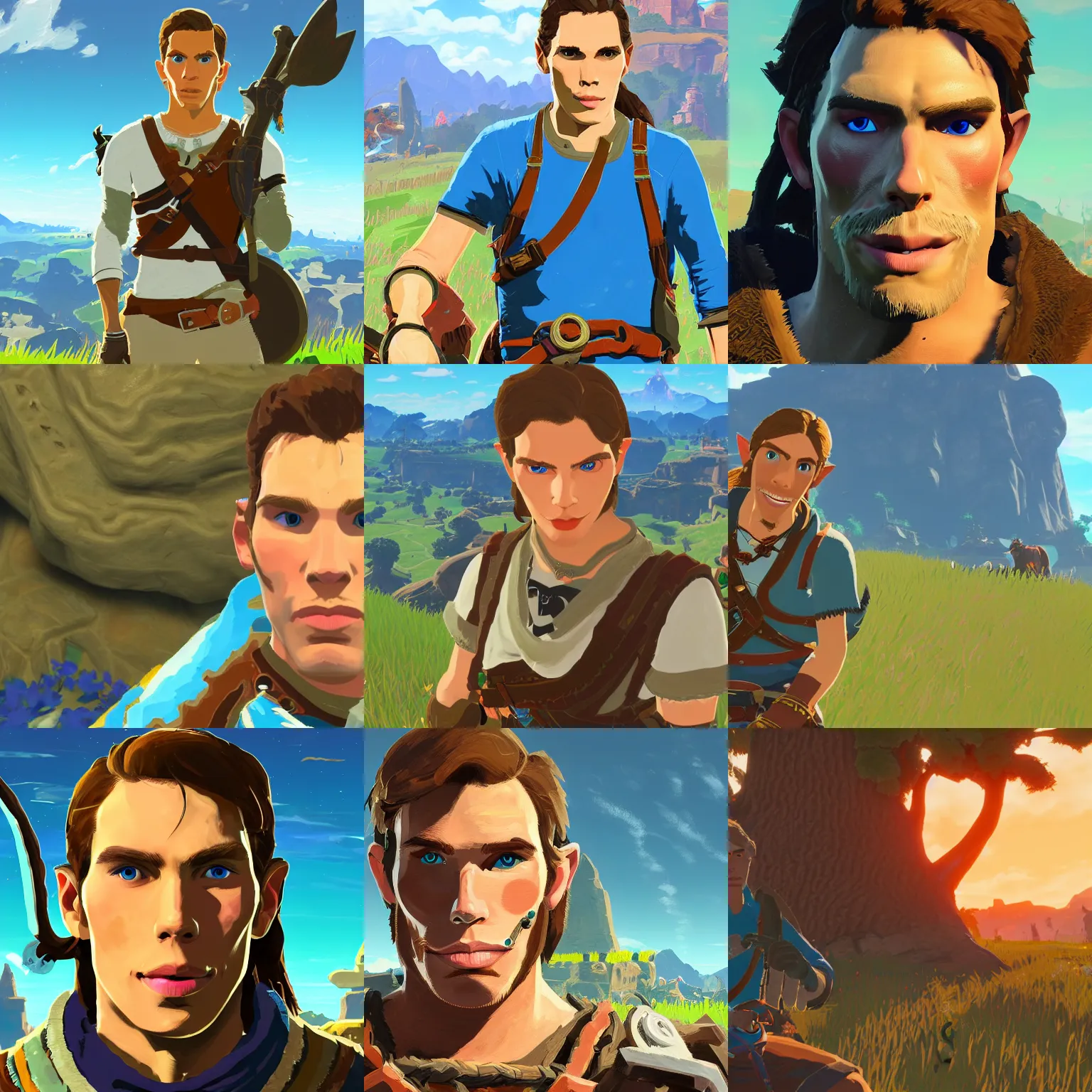 Prompt: portrait of jerma985 in breath of the wild, gaming, detailed, 4k