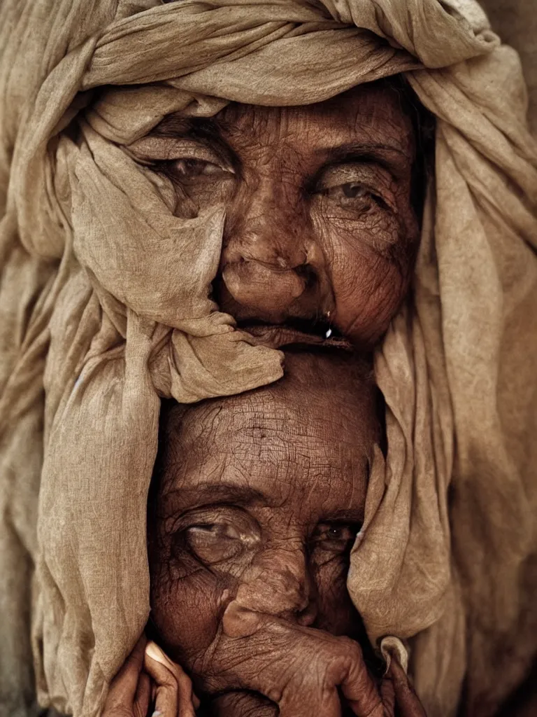 Image similar to a beautyful woman , photographed by Steve McCurry.