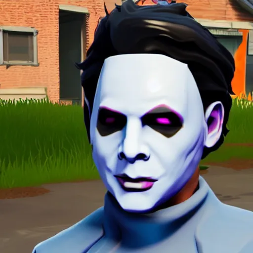 Image similar to Michael Myers in Fortnite 4K quality super realistic