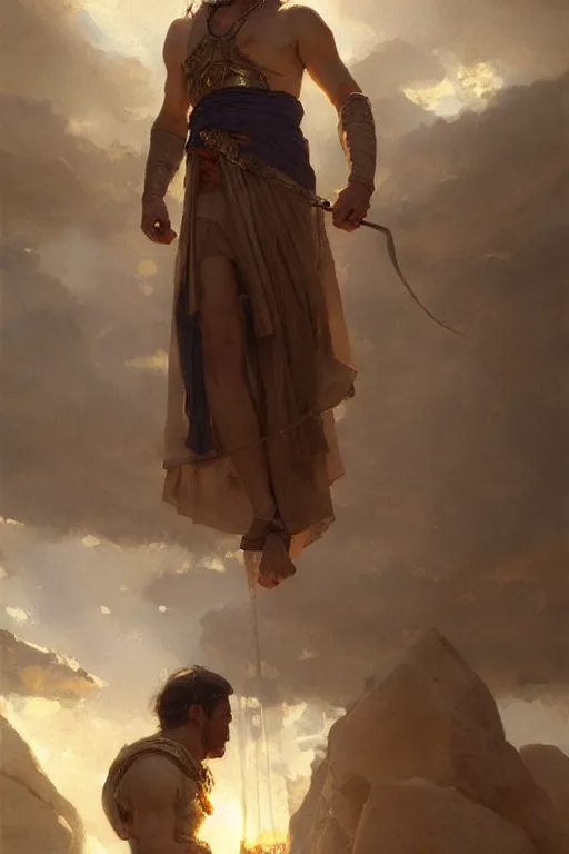 Image similar to ancient roman steve buscemi ascending wearing the civic crown while he levitates and hovers above the ground glowing with power small rocks and pebbles begin lifting off the ground around him, art by anders zorn, wonderful masterpiece by greg rutkowski, beautiful cinematic light, american romanticism by greg manchess, jessica rossier