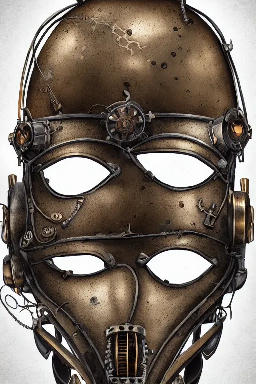 Image similar to steampunk helmet fantasy art mask robot ninja stylized digital illustration sharp focus, elegant intricate digital painting artstation concept art global illumination ray tracing advanced technology chaykin howard and campionpascale and cooke darwyn and davis jack