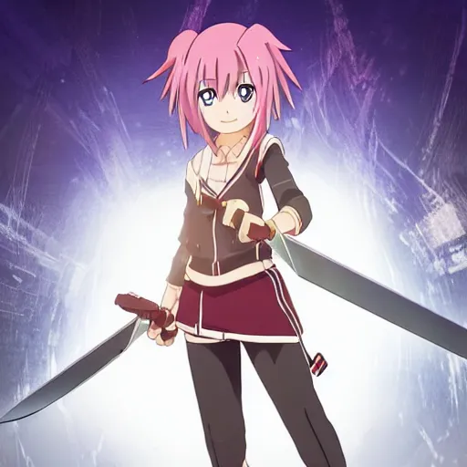 Image similar to Teen Sakura from Naruto in Sword Art Online Movie Adaptation