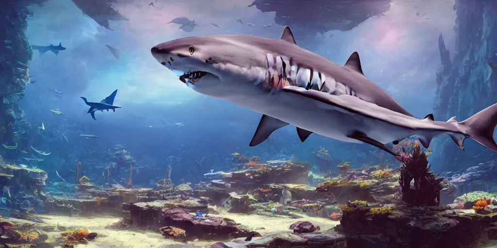 Premium AI Image  A beautiful shark in sea