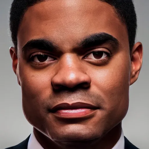 Prompt: Black ben shapiro portrait up close